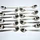 Lot de 16 cuillères à café moka Art Déco en métal argenté 12 cm