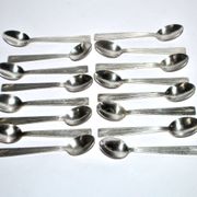 Set of 16 Art Deco silver-plated moka teaspoons 12 cm