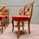 Suite Of Six Chairs In Cherrywood Cross Backrest Restoration Style 20th Century