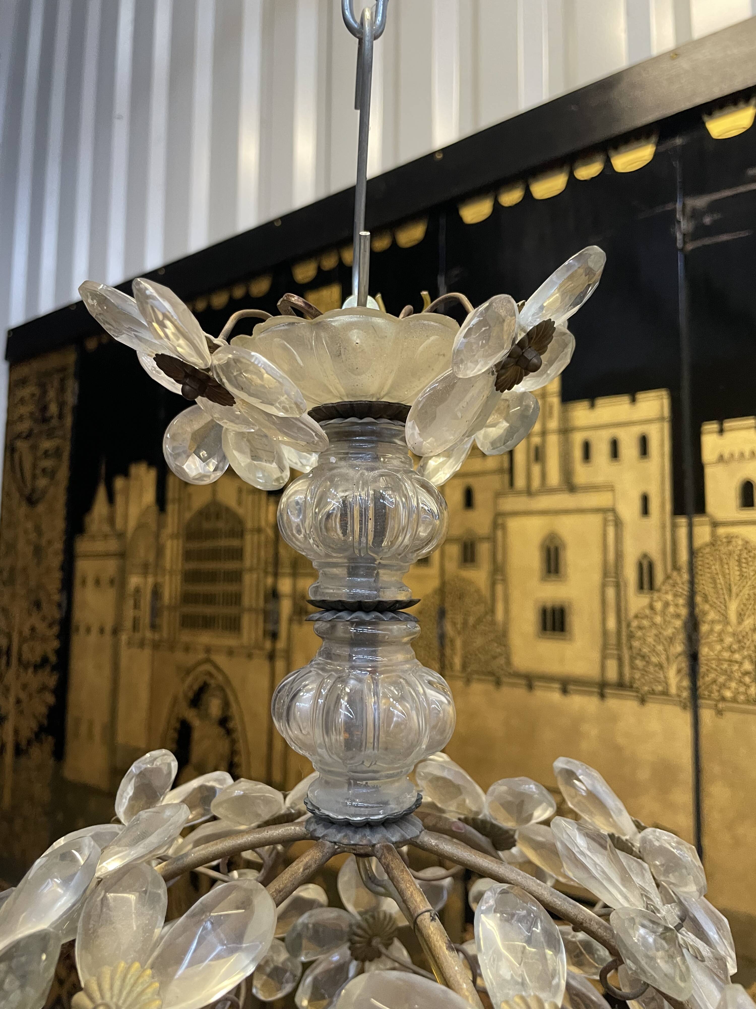 Round glass chandelier maison baguès