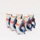 Set of 7 blue glass fish, mid-20th century.
