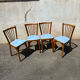 4 blue Baumann bistro chairs