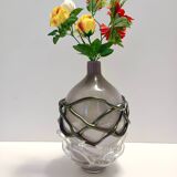 Lilac and Black Iridescent Murano Glass Vase by Sergio Costantini, Italy 19