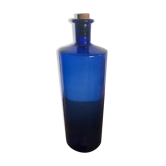Blue bottle with cork stopper