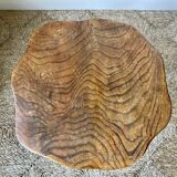 Midcentury brutalist rustic primitive side table by Wanderwood, England.