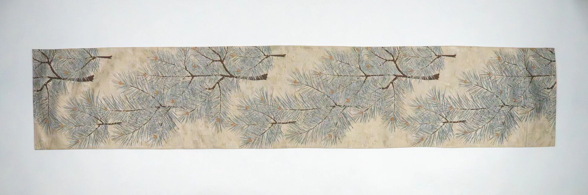 The Silver Alpine — Cream and Silver Matsu Pine Table Runner