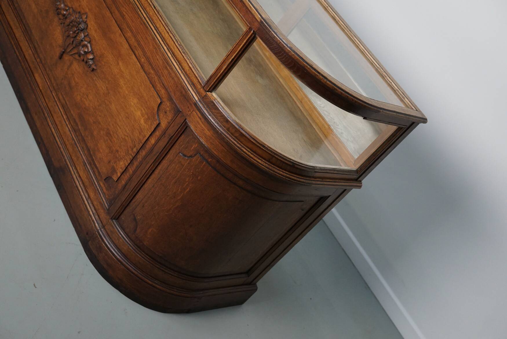 Antique Oak Jewellery Cabinet or Shop Counter, Early 20th Century