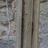 Baluster lamp foot in patinated wood