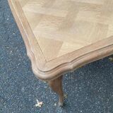 Louis XV extendable dining table, 20th century, renovated in solid oak, 245cm