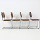 Ensemble de 4 chaises de salle à manger Style B32 de Marcel Breuer