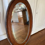 Beveled wooden mirror 52x82cm