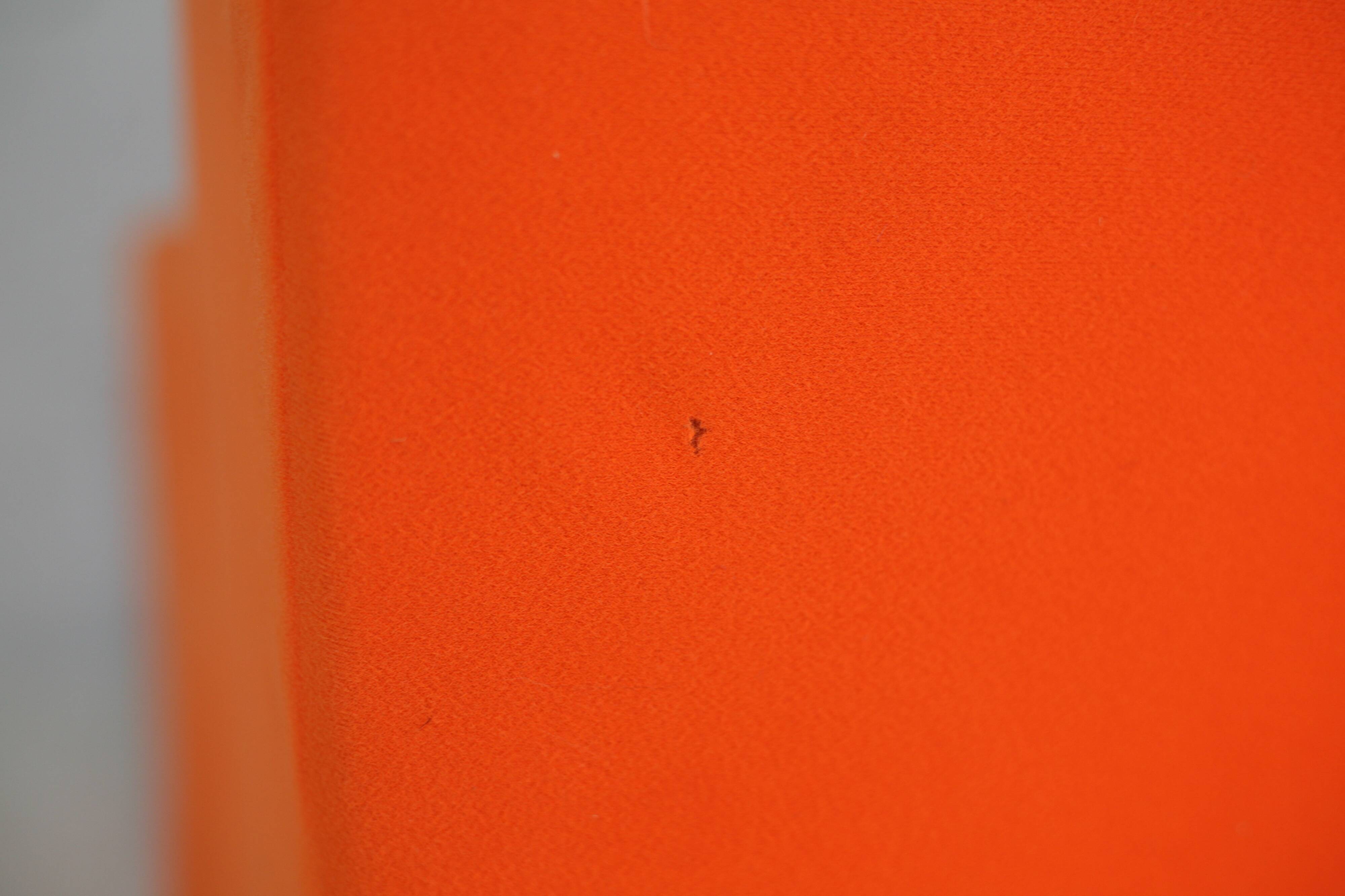 Armchair "space age" foam and orange jersey. Circa 1970