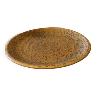 Round serving dish in sandstone from Salins Les Bains, 1960s