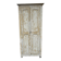 Small antique wardrobe with a faded white patina.
