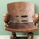 Siège africain monoxyle en bois sculpté