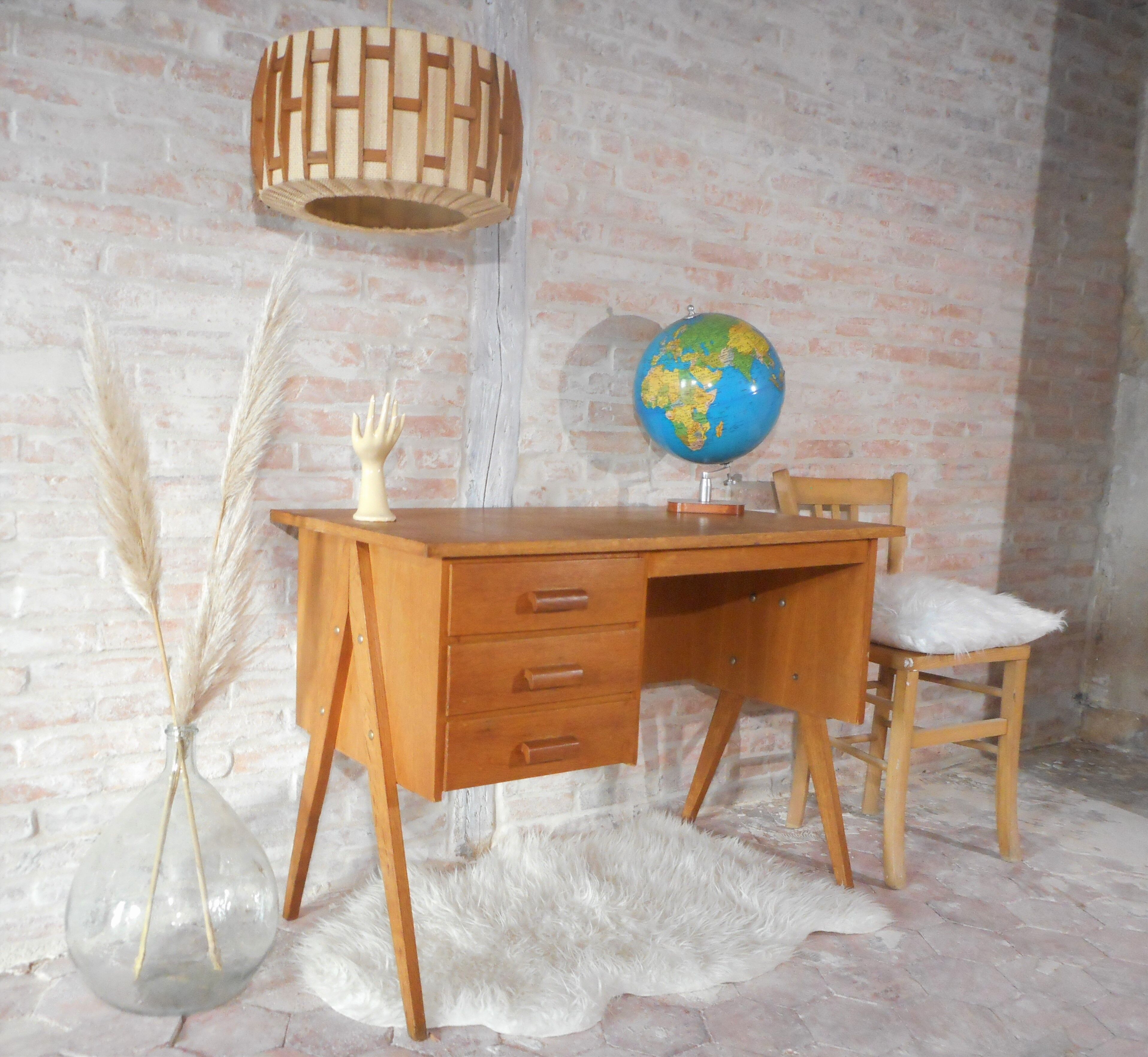 Bureau pieds compas