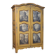 Petite armoire piémontaise laquée, dorée et peinte du 20e siècle.