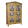 Petite armoire piémontaise laquée, dorée et peinte du 20e siècle.