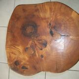 Brutalist wooden stool