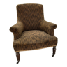 English velvet armchair