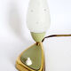 Set of 2 rockabilly fifties table lights with milk glass sconces with little dots