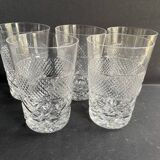 5 Verres à whisky – Cristal taillé