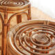 Pair of Louis Sognot bar stool in rattan 1950