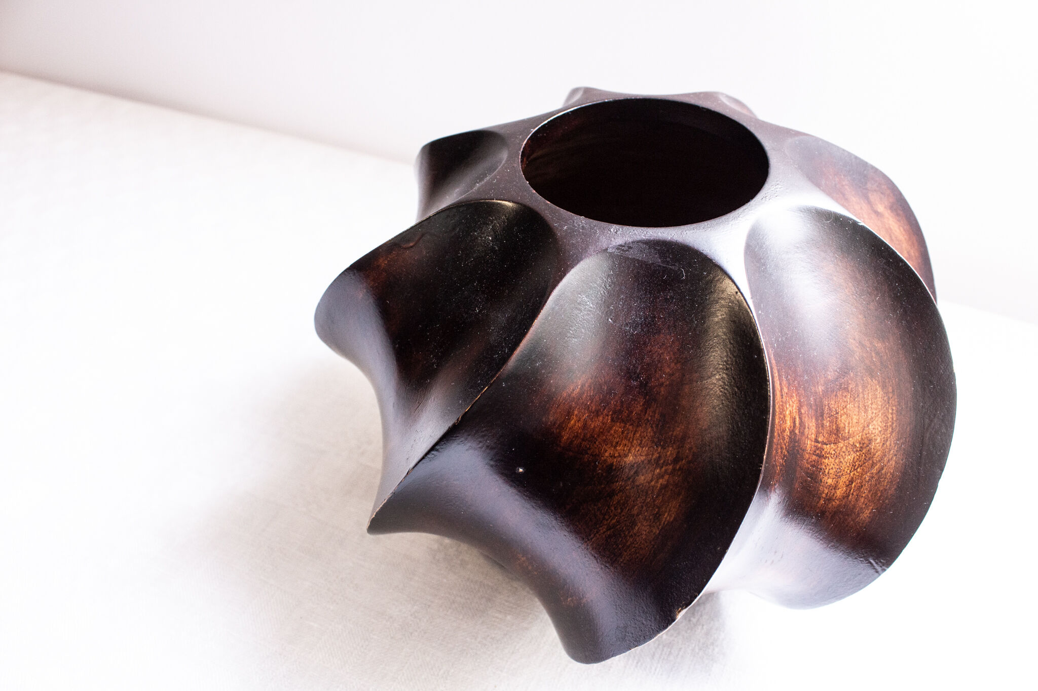 Midcentury wooden vase