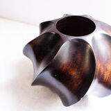Vase midcentury en bois minimaliste design