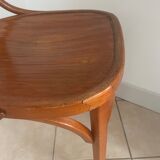 Fauteuil ancien baumann bois dossier cintré vintage