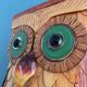 Vintage umbrella stand in the shape of an owl