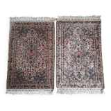 Pair of handmade oriental rugs 98x65cm