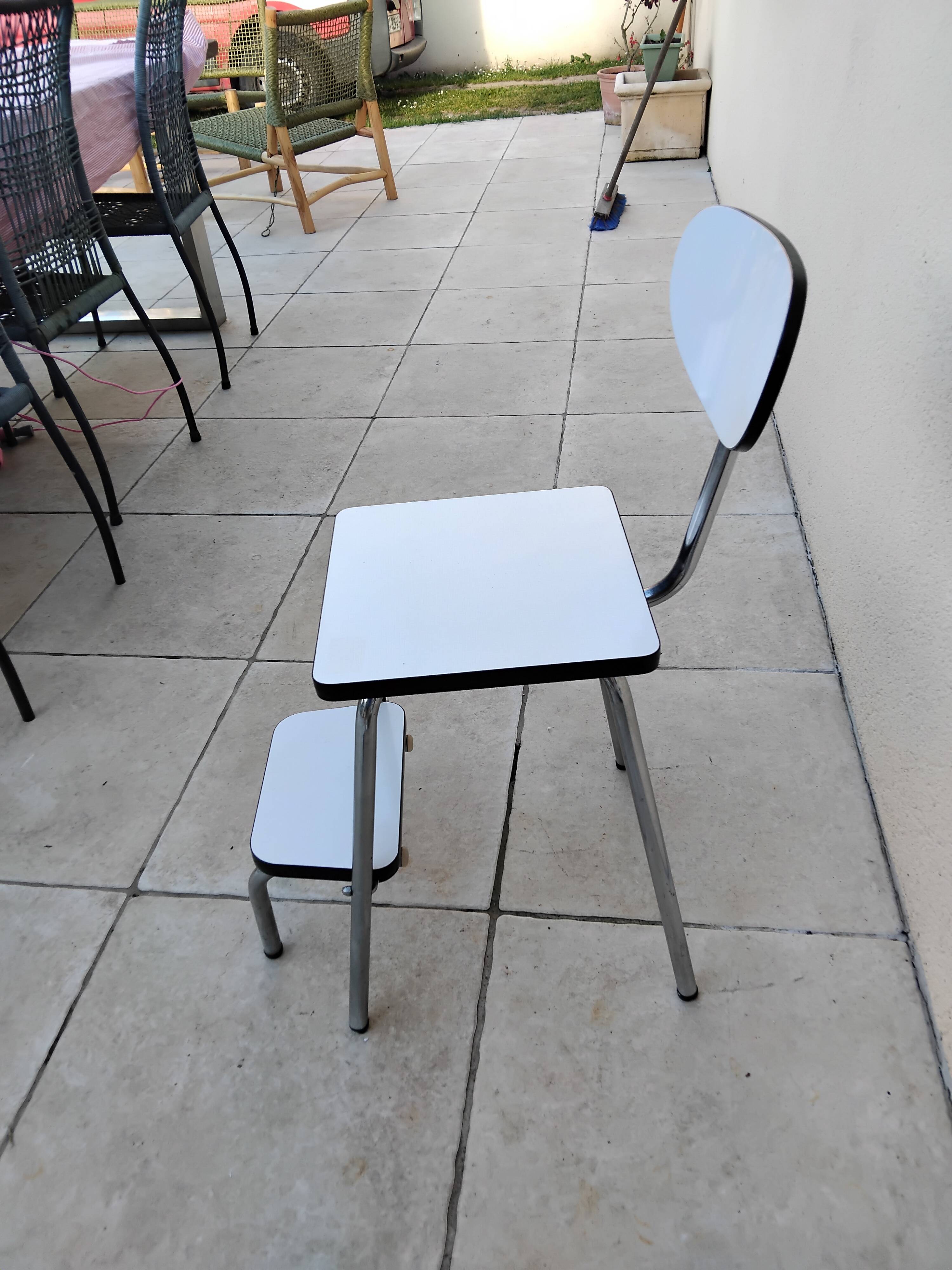 Rare VOLO Formica Folding Chair Vintage Stepladder