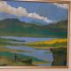 Original Swedish Mid Century Oil on Canvas "Katrineholm"- Vintage & Framed