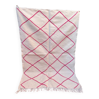 Handmade wool Berber rug – Colourful bohemian Moroccan kilim