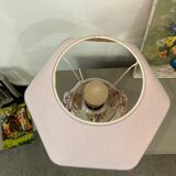Ceramic lamp pattern roses