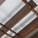 French Oak Mid-Century Bobbin Shelving Unit