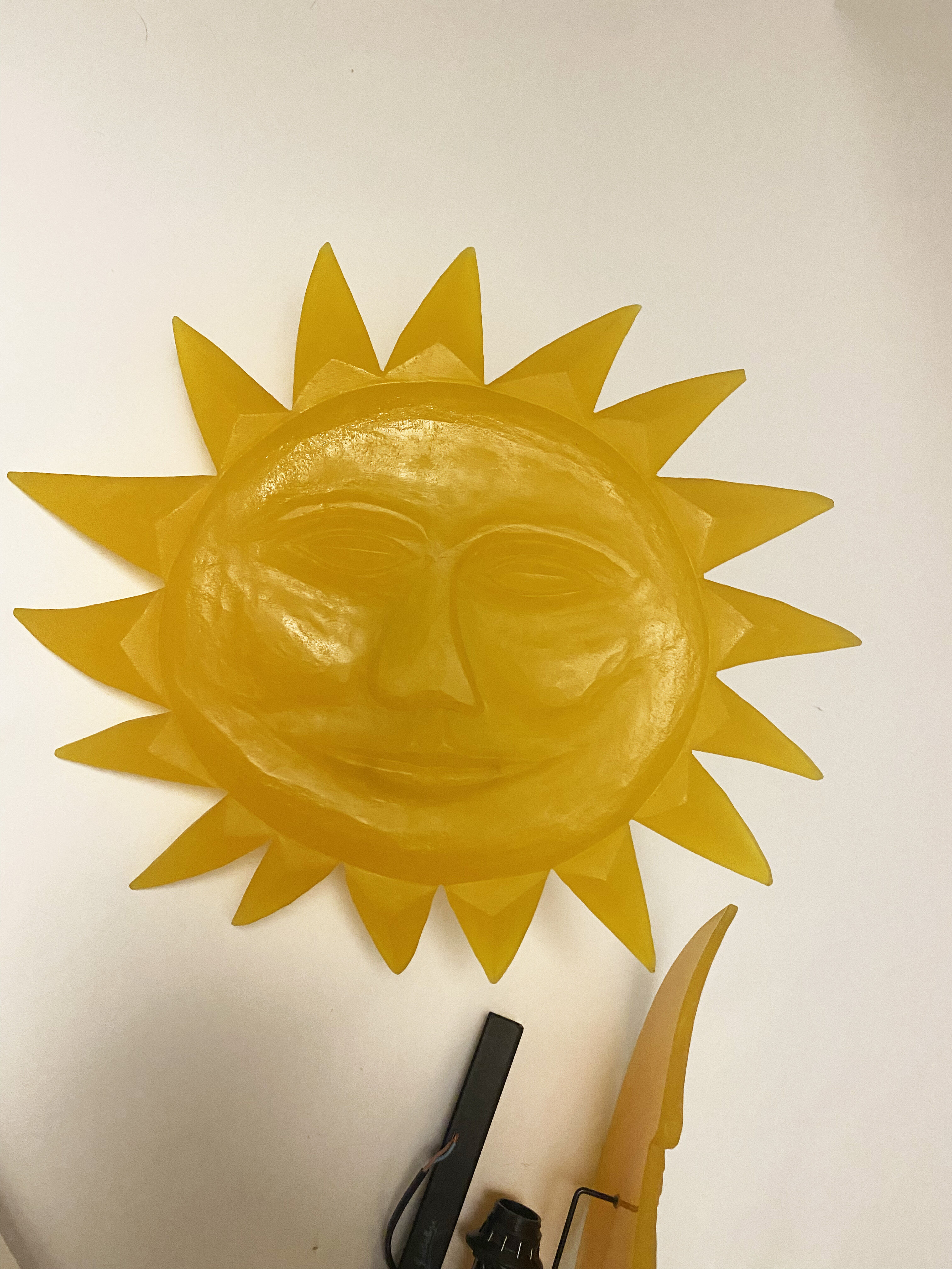 Sun wall lamp by jean-charles de castelbajac for brossier saderne & roset line, 90s.
