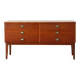 Vintage teak and zebrano chest of drawers: elegance of the 60s.