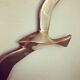 Duo de hirondelles ou mouettes en laiton vintage