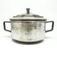 Art Deco sugar bowl, silver-plated brass, Poland, 1930s