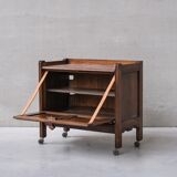 Guillerme et Chambron Oak Mid-Century French Bar Cabinet