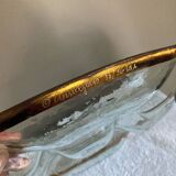 Timeless dish signed Annie Glass 38/36 made in the USA gilded with 24k fine gold