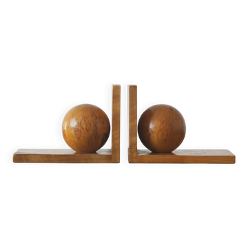 Mid-Century Modern Wooden  Bookends 1950s, Set of 2
