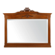Art Deco Mirror in Oak with Carved Decorations and Facet Cut Mirror, 1930s
