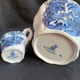 Set of 2 English porcelain pitchers
