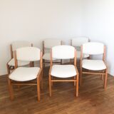 6 restored Maison Regain elm chairs