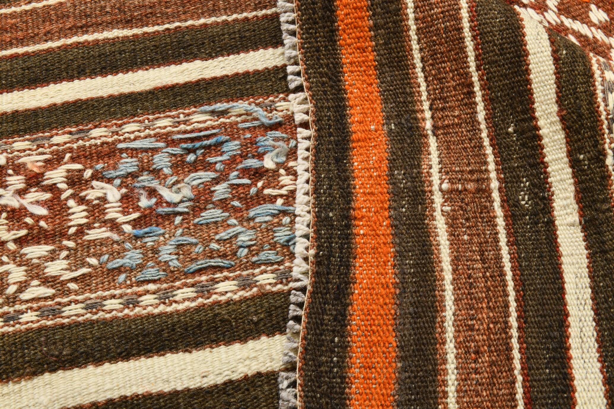 Faded Natural Orientel Kilim Rug, 146x252 Cm
