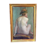19th-century nude scene with its gilded wooden frame