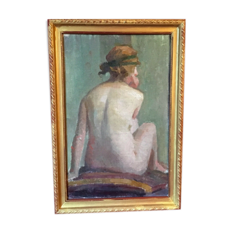 19th-century nude scene with its gilded wooden frame